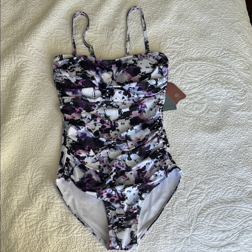 Floral One-Piece Swimsuit M